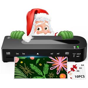 MAXDONE Plastificatrice A4 a Caldo/Freddo - 10 Fogli Plastificatrice A4 80-125 Mic, Pronta in 90s Sistema Doppio Rullo Anti-Inceppamento, per Scuola, Ufficio e Casa (Nero)