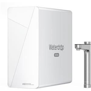 Waterdrop X12 Minerale Alcalino pH+ Osmosi Inversa Sistema, NSF/ANSI 58&372 Certificato, 1200 GPD a Flusso Rapido, Filtrazione a 11 Stadi, 3:1 da Puro a Scarico, Senza BPA