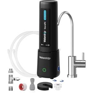 Waterdrop UL12B Sistema di Filtraggio dell' Acqua Da Sottolavello con Rubinetto, Non Richiede Foratura, Facile Installazione, Riduce PFAS, Piombo, Cloro, Cattivo Gusto e Odore, 11000 Galloni