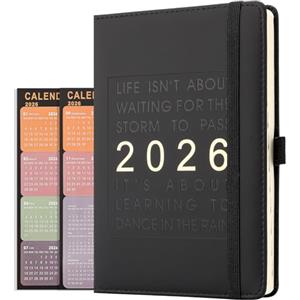 Holderzyi Agenda giornaliera 2026, diario accademico giornaliero per pagina, da gennaio 2026 a dicembre 2026, migliore agenda e calendario giornaliero per aumentare la produttività e la gratitudine, diario