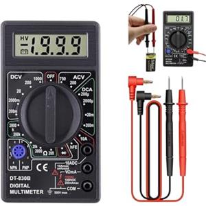 topolenashop Multimetro Multifunzionale Dt-830b, Tester Portatile LCD Digitale Amp Volt Ohm Tester Voltmetro Ohmmetro Meter per Automotive Domestico AC/dc LCD 750 / 1000V voltmetro amperometro