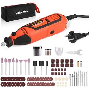 ValueMax Utensile Rotante Multifunzione，Mini Trapano Elettrico,Utensile Rotante Kit con 120 Accessori, con 5 Velocità Variabili da 35000 giri/min, per Incisione, Taglio, Foratura, Fai da te