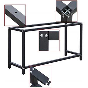 Wiltec Telaio per banco da lavoro in acciaio, gambe per banco da lavoro, telaio per tavolo 50 x 100 x 80 cm