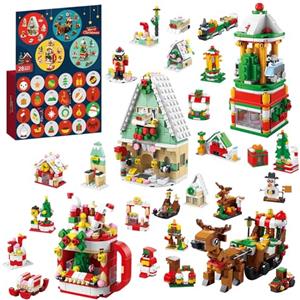 YeahBoom Calendario dell'Avvento, Calendario natalizio per conto alla rovescia, conto alla rovescia per costruire blocchi di Natale, 24 giorni di calendario per conto alla rovescia di Natale