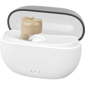 Aolso Amplificatore di Rumore, 1 Pezzo Amplificatore Audio Ricaricabile, Cancellazione del Rumore, Stazione di Ricarica USB, Scatola di Immagazzinaggio, Vestibilità Ergonomica, Cuffie Senza Fili