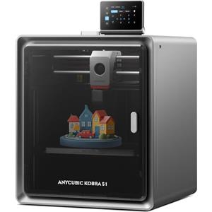 ANYCUBIC Kobra S1 3D Stampante FDM Multicolore Intelligente, 600 mm/s ad Alta Velocità, Struttura CoreXY Chiusa, Monitoraggio AI per Principianti ed Esperti, Dimensioni di Stampa 250 * 250 * 250 mm