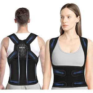 WEIO Fascia Correttore Posturale Spalle Schiena: Correttore Posturale Lombare Supporto Donna Uomo- Tutore Spalla Busto Schiena Dritta Elastica Regolabile - Ortopedico Cintura Raddrizza Schiena Collo XXL
