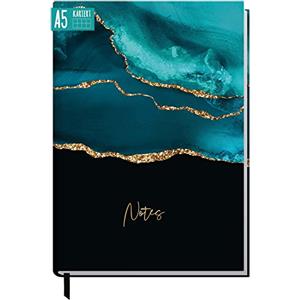 Häfft Taccuino A5 a scacchi "Shiny Teal" di Trendstuff by Häfft - 124 pagine, 62 fogli - ideale come diario, journal, libro delle idee, quaderno - sostenibile e rispettoso del clima