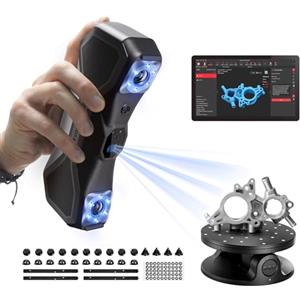Revopoint MetroX Scanner 3D per Stampa 3D, Precisione fino a 0,01 mm, Accuratezza Metrologica, Fino a 60 fps, Laser Blu, 4 Modalità di Scansione, Scansione di Oggetti Metallici/Scuri, Avanzato
