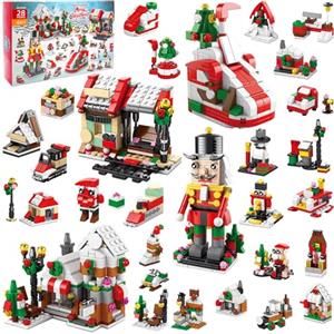 YeahBoom Calendario dell'Avvento, Calendario natalizio per conto alla rovescia, conto alla rovescia per costruire blocchi di Natale, 24 giorni di calendario per conto alla rovescia di Natale