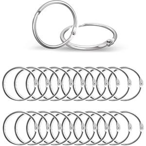 CZ Store - Anelli di Metallo per Raccoglitore |20PZ|25MM|✮GARANZIA A VITA✮- Anelli Metallo e Nichel per Raccoglitori - Anello Portachiavi Apribile - Rilegatura Fogli, Quaderni, Album, Scrapbooking