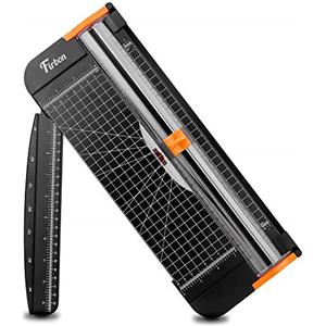 Firbon A4 Taglierina per Carta per Ufficio Professionale, Plastificatrice Taglia Carte, Taglierina Titanio Scrapbooking con Sicura Automatica(Nero)