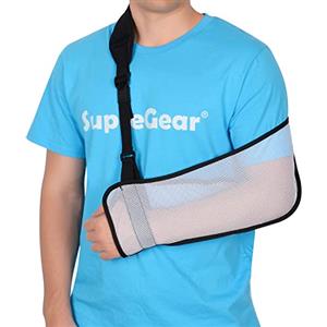 supregear Rete Tutore Braccio, Regolabile Leggera e Comoda Immobilizzatore per Spalla Traspirante Stabilizzatore per Spalla Destra Sinistra per Braccio Infortunato Gomito Polso Mano