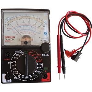 topolenashop Multimetro tester analogico portatile con cavi puntali, misuratore di tensione rilevatore di corrente elettrica resistenza diodo voltmetro amperometro Ohmmetro YX-360TRN