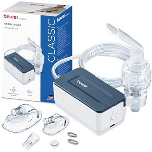 Beurer IH 15 Aerosol a Compressore per vie respiratorie superiori e inferiori, Nebulizzatore Compatto e Leggero, uso quotidiano facile e veloce, ottimale in viaggio, Pulizia Igienica, con accessori