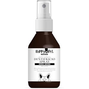 FITOATTIVI NATURA E BENESSERE Happy Pet Dentifricio Spray per Cani 150ml - Naturale Antiplacca e Antitartaro - Alito Fresco - Senza Spazzolino - Disponibile in 3 Aromi: Neutro, Menta, Pesca (150ML, Senza Aroma)