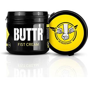 BUTTR Fisting Cream (500 ml) Lubrificante a base di silicone, Crema liscia e spessa per penetrazione dura, Senza profumo in bianco, Protegge da lesioni, Extra delicato sulla pelle, con istruzioni