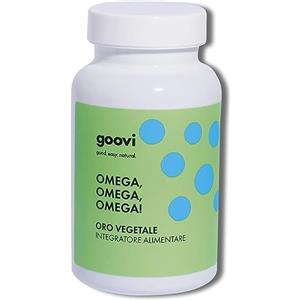 Goovi, Omega Oro Vegetale, Integratore Alimentare Perle Softgel, Fonte di Omega 3 6 9, Supporta il Metabolismo, 60 Perle Softgel