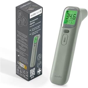 Nuvita 2075 Termometro Digitale Frontale e Auricolare - Letture Veloci in 1 Secondo, 4 Modalità, Memoria Avanzata e Allarmi Precisi