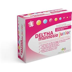 Deltha Junior DELTHAmannosio Junior D Mannosio alto dosaggio 500mg Mirtilli rossi e nucleotidi purificati Made in Italy per le vie urinarie dei bambini