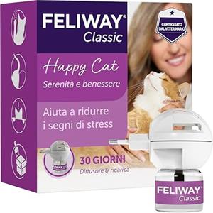 FELIWAY Classic Starter Kit Diffusore di Feromoni Calmanti per Gatti, 48 ml - Aiuta a risolvere i segni comuni di stress nei gatti e gattini, Raccomandato dai Veterinari, Clinicamente Testato