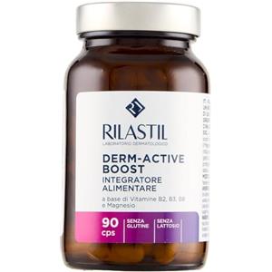 Rilastil Derm-Active Boost Integratore Alimentare a Base di Vitamine del Gruppo B e Magnesio, per Tutti i Tipi di Pelle, 90 Capsule