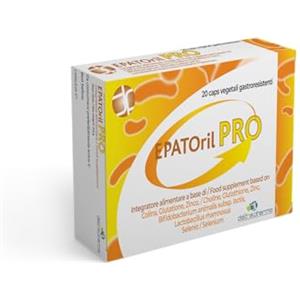 Deltha Pharma Epatoril Pro Integratore Alimentare per la normale funzione epatica a base di Colina, Zinco, Glutatione, Selenio e Prebiotici con Studio clinico a supporto