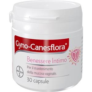 Gyno-Canesflora Benessere Intimo, Integratore Orale Per Donna, a Base di Lactobacilli e Vitamina B2, Probiotici Donna Flora Intima Vaginale, 30 Capsule