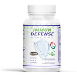 Hyper Difese Immunitarie Adulti Immun Defense con Echinacea, Papaya, Propoli, Eleuterococco, Vitamina C e D | Integratore a Supporto del Sistema Immunitario | 120 Compresse Made in Italy