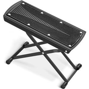 CAHAYA Poggiapiedi Pieghevole per Chitarra - Supporto Regolabile in Ferro a 6 Livelli, Superficie Antiscivolo, Portata 70kg, Leggero e Portatile, Accessorio Chitarra