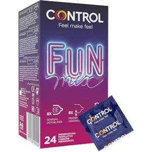 CONTROL Fun Mix preservativi sottili, stimolanti ed extralubrificati - 24 profilattici