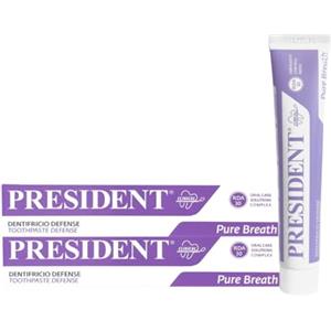 President KIT 2 DENTIFRICIO DEFENSE Antiplacca, Antibatterico, Antialitosi. Ideale per contrstare l'alito cattivo e come mantenimento dopo trattamenti d'urto alla Clorexidina. RDA 30. 2x75 ml