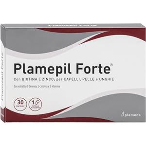 Plameca Plamepil Forte - Integratori per Capelli - Con Biotina, L-cisteina, Serenoa Repens, Zinco e 5 Vitamine - 30 Capsule