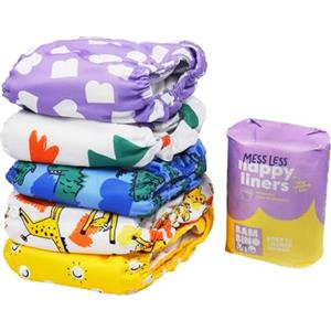 Bambino Mio, Pacchetto di pannolini lavabili, Il pacchetto di prova,100 vele e 5 strati, Fiducia & Coraggio