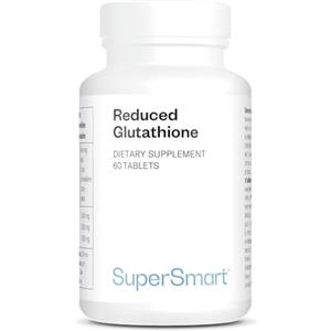 Supersmart Glutatione Ridotto (GSH) - Antiossidante - Tripeptide formato dagli aminoacidi Cisteina, Acido Glutammico e Glicina - Vegano - Senza Glutine - Supersmart
