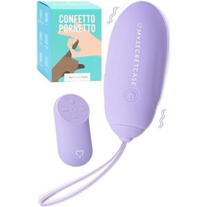 MySecretCase Ovetto Vibrante Donna Telecomando - Vibratoreper Donna Professionale Comando a Distanza, Vibratore Sextoys Wireless, Sextoy Sessuali, Vibratoriper Coppie Buc0wski (Confetto Pornetto)