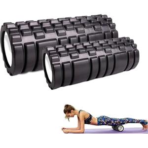 MAGIC SELECT 2x Rullo di Schiuma Massaggiante per Trigger Point Therapy.Eva Foam Roller - Rullo Massaggiante per Alleviare Dolore,Allenare i Muscoli,Massaggio della Schiena e delle Gambe,Fitness (33x14cm/30x9cm)