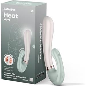 Satisfyer Heat Wave Connect App Dildo Vibrator | Vibratore coniglietto Bluetooth per Donne | Con Funzione Calore e Controllo App | Sex Toys Stimolazione Vibrante | Silicone di Grado medico