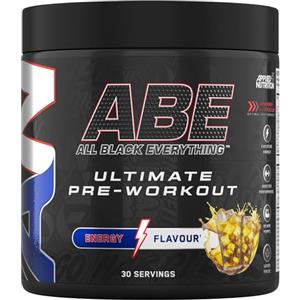 Applied Nutrition ABE Pre Workout - All Black Everything Polvere, Energia e Performance Fisica con Citrullina, Creatina, Beta Alanina (375g (Pack of 1), Energy)