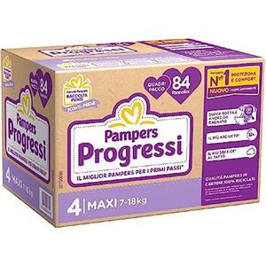 PAMPERS Progressi Quadri Pack 4 Maxi 7-18 kg 88 pannolini