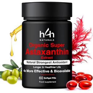 Hemp Help HEMP COSMETIC Super Astaxantina Biologica - Equivalente a 16mg di Polvere | Pelle, Vista, Energia | Assorbimento 4X con Olio d'Oliva Italiano Bio | Vegan-Certificati Bio UE/USDA