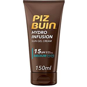 Piz Buin Puiz Buin, Crema Solare Gel, Hydro Infusion, 15 SPF, Protezione Media, Sun Gel Cream, Filtro Solare UVA/UVB, Rinfresca Protegge Idrata, 150ml
