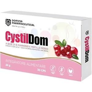 DOMINA PHARMACEUTICAL D Mannosio [PURO - VEGANO] Mannosio - con Mirtillo | Tripla Azione - Vie Urinarie - Intestino - Stress Ossidativo | Cistite - Candida Vaginosi | 500 mg -30 Capsule