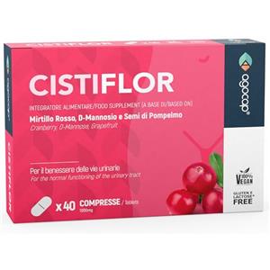 Agocap Cistiflor, D-Mannosio, Mirtillo Rosso e Semi di Pompelmo | per Cistite, Candida e Infezioni delle Vie Urinarie | 40 compresse, integratore d mannosio, cranberry, Agocap