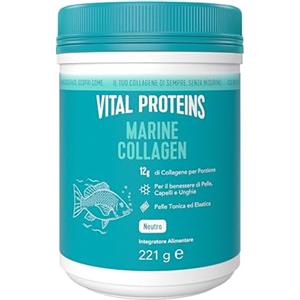 Vital Proteins Marine Collagen integratore di peptidi di collagene marino in polvere - Collagene idrolizzato - 12g di collagene per porzione, 221 g