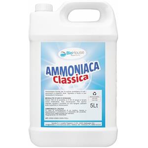 Guestcare Ammoniaca 5 Litri Ammoniaca Liquida per Pavimenti e Superfici Dure. Sgrassa e Non Necessita Risciacquo Detersivo Pavimenti Profumato (1 Pezzo, Classica)