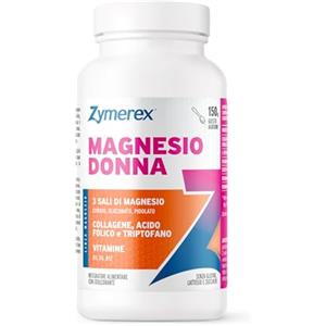 Zymerex MAGNESIO DONNA 150g | Magnesio | Collagene | Acido folico | Metabolismo energetico | Funzione psicologica | Assorbimento calcio | Senza glutine, lattosio e zuccheri