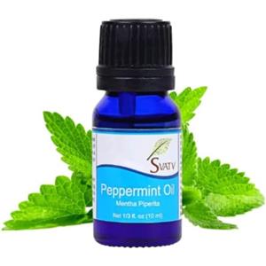 SVATV Olio essenziale di menta piperita per massaggi yoga naturali e diffusore di deodoranti per ambienti, aromaterapia, cura personale fai-da-te - 10 ml
