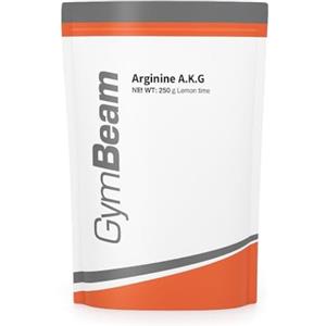 GymBeam Arginina AKG in Polvere, L-Arginina Alfa Chetoglutarato 5000 mg a Porzione, Amminoacido Essenziale per la Produzione di Ossido Nitrico (250 g, Lemon - Lime)