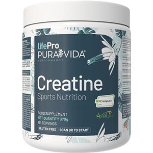 Pura Vida PVH Creatina Monoidrata Creapure con AstraGin® - Fino al 35% di Assorbimento in Più vs Creapure® Sola - Micronizzata Pura Senza Gusto 4 Mesi - Vegana, Senza Glutine, Testata in Laboratorio - Qualità Ted